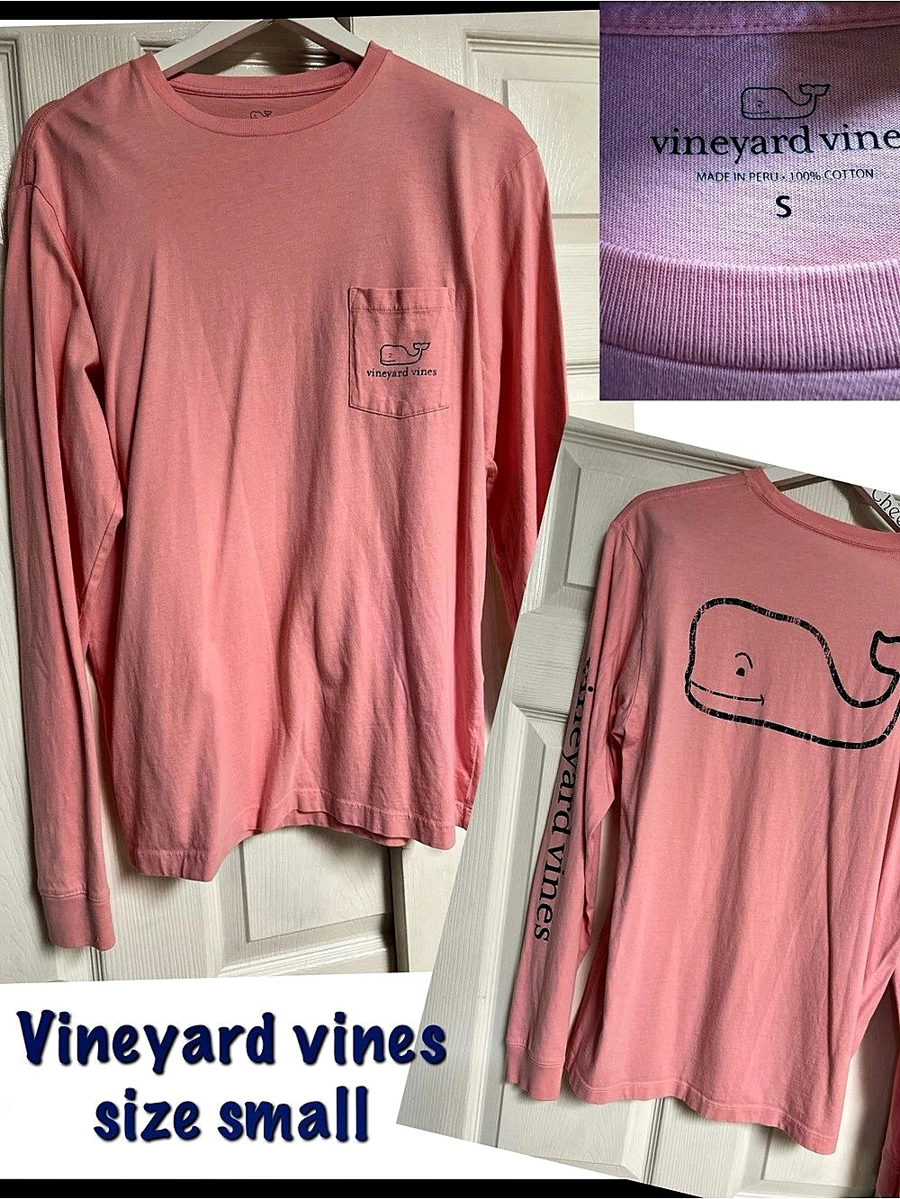 Vineyard Vines Long Sleeve Tee Pink Small Like New